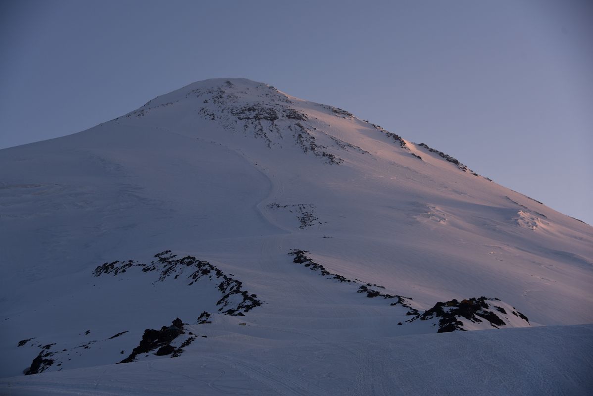 09C Sunrise On Mount Elbrus East Summit From Garabashi Camp On Mount Elbrus Climb